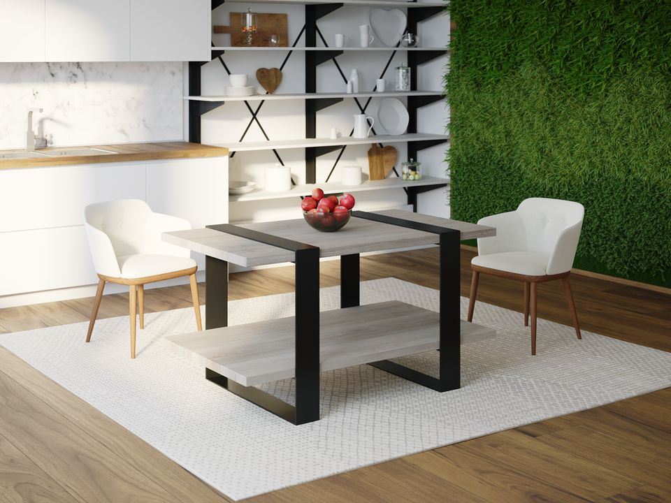 

Обеденный стол HYGGE HG153 Абенра 135 х 80 х 75 см ДСП Дуб Клабхаус серый
