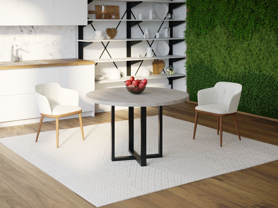 

Обеденный стол Skandi Wood SW079 Нью-Йорк Круглый ⌀ 110 см МДФ+Шпон Дуб Серый