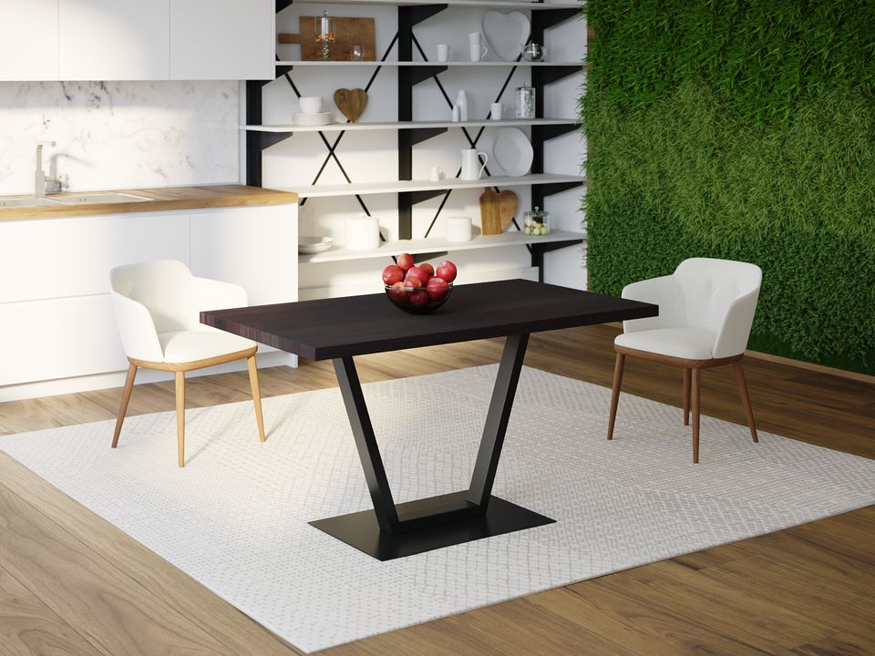 

Обеденный стол Skandi Wood SW057 Мэн 150 х 80 х 75 см МДФ+Шпон Дуб Венге