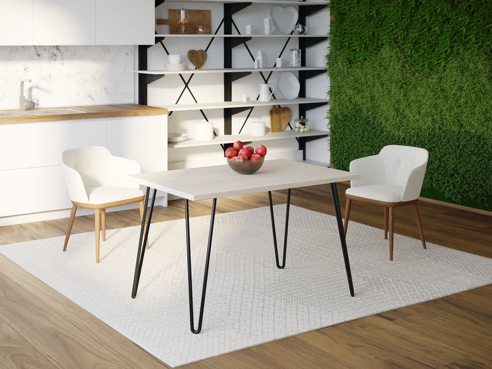 

Обеденный стол Skandi Wood SW090 Санта-Фе 200 х 80 х 75 см МДФ+Шпон Дуб Белый