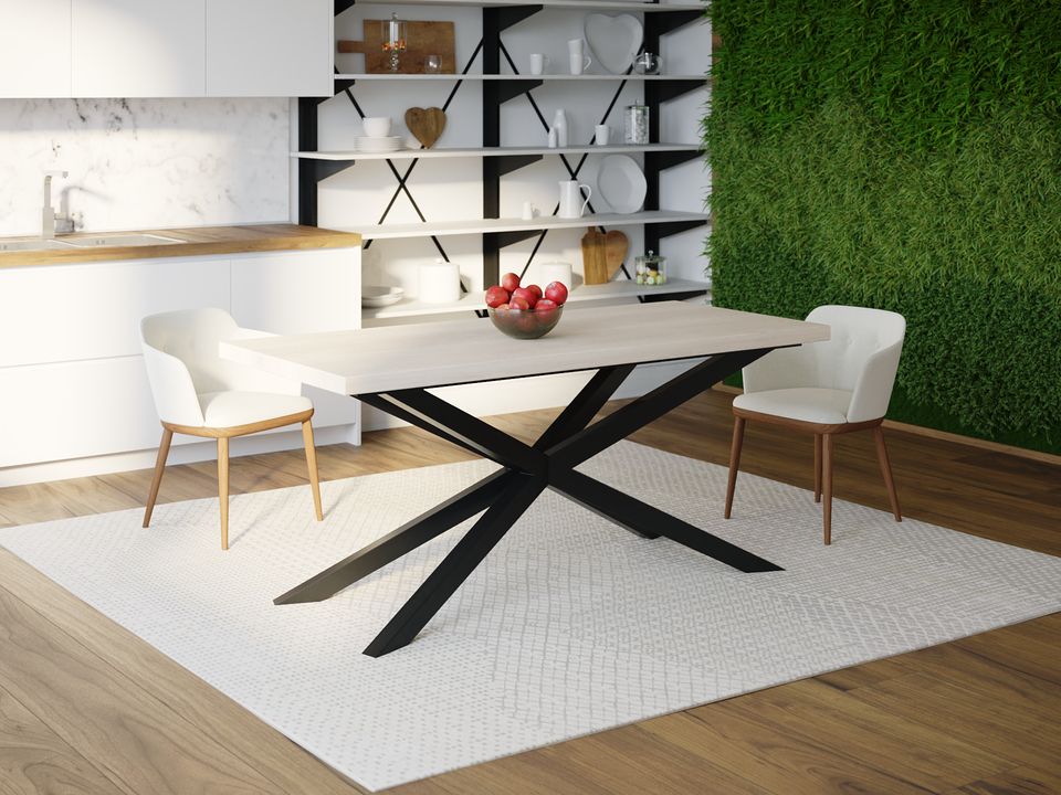 

Обеденный стол Skandi Wood SW037 Айова 120 х 80 х 75 см МДФ+Шпон Дуб Белый