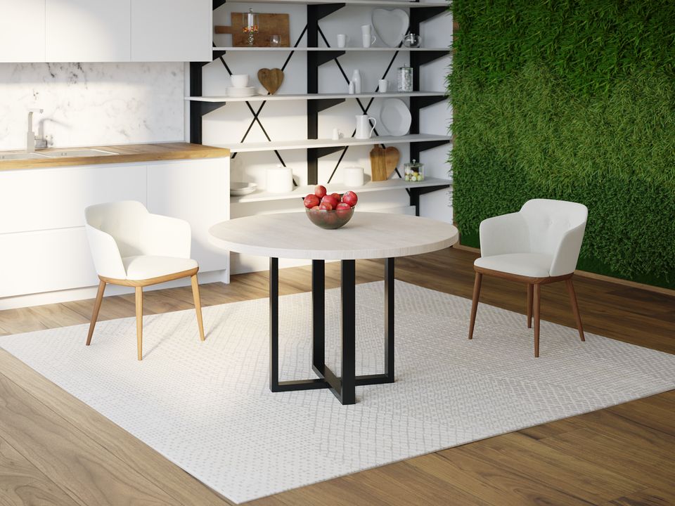 

Обеденный стол Skandi Wood SW079 Нью-Йорк Круглый ⌀ 150 см МДФ+Шпон Дуб Белый