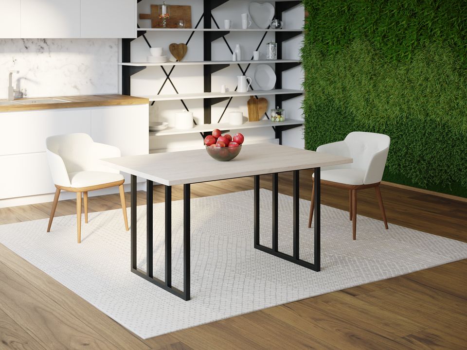 

Обеденный стол Skandi Wood SW101 Атланта 120 х 80 х 75 см МДФ+Шпон Дуб Белый