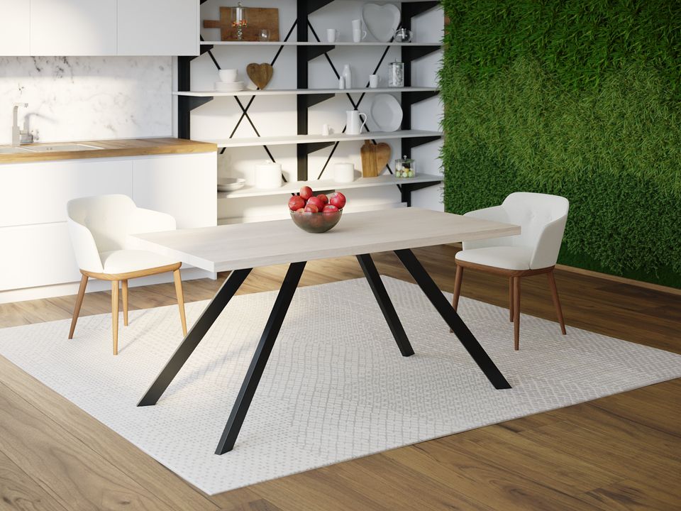 

Обеденный стол Skandi Wood SW091 Колумбия 120 х 80 х 75 см МДФ+Шпон Дуб Белый