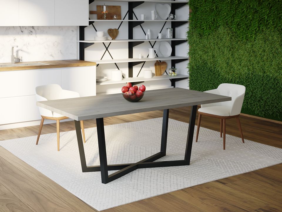 

Обеденный стол Skandi Wood SW071 Флорида 180 х 80 х 75 см МДФ+Шпон Дуб Темно-Cерый
