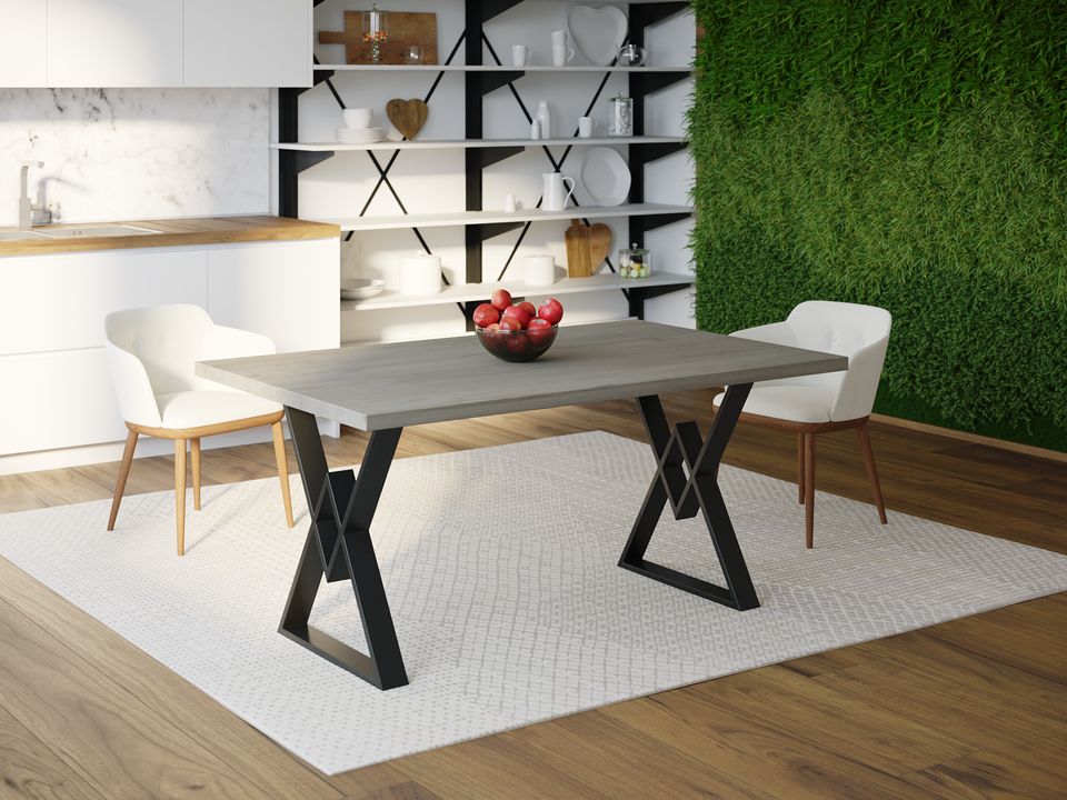 

Обеденный стол Skandi Wood SW095 Таллахасси 150 х 80 х 75 см МДФ+Шпон Дуб Темно-Cерый