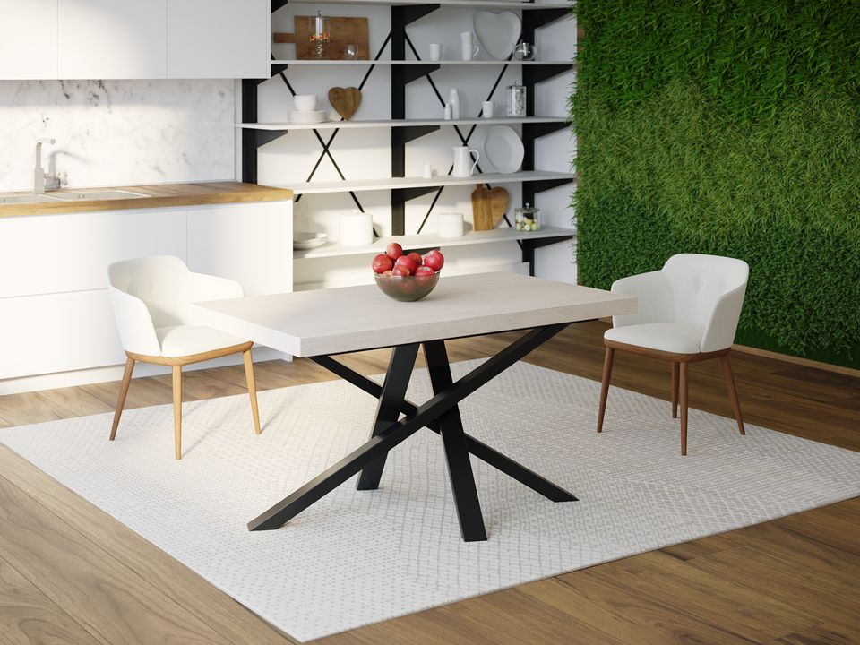 

Обеденный стол Skandi Wood SW048 Колорадо 200 х 80 х 75 см МДФ+Шпон Дуб Белый