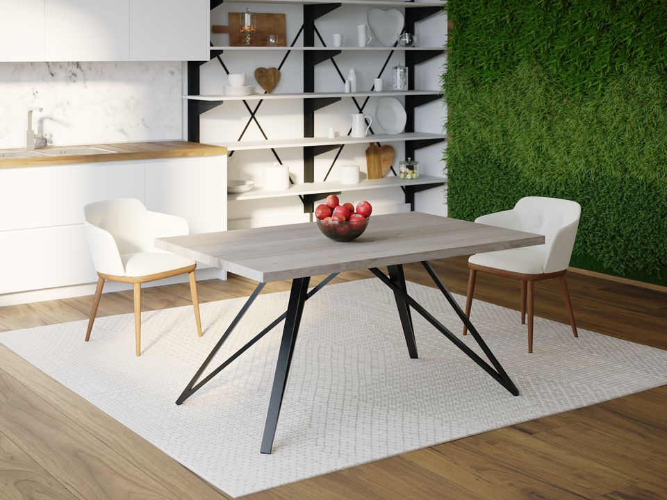 

Обеденный стол Skandi Wood SW065 Орегон 120 х 80 х 75 см МДФ+Шпон Дуб Серый