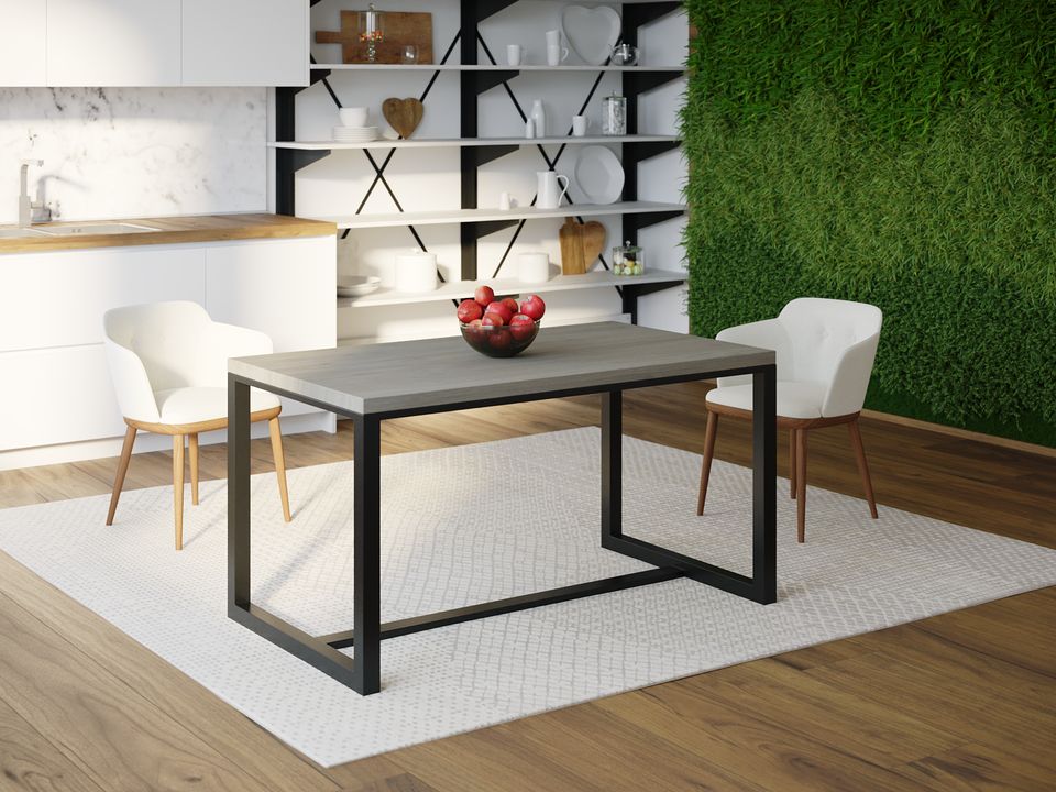 

Обеденный стол Skandi Wood SW104 Довер 180 х 80 х 75 см МДФ+Шпон Дуб Темно-Cерый