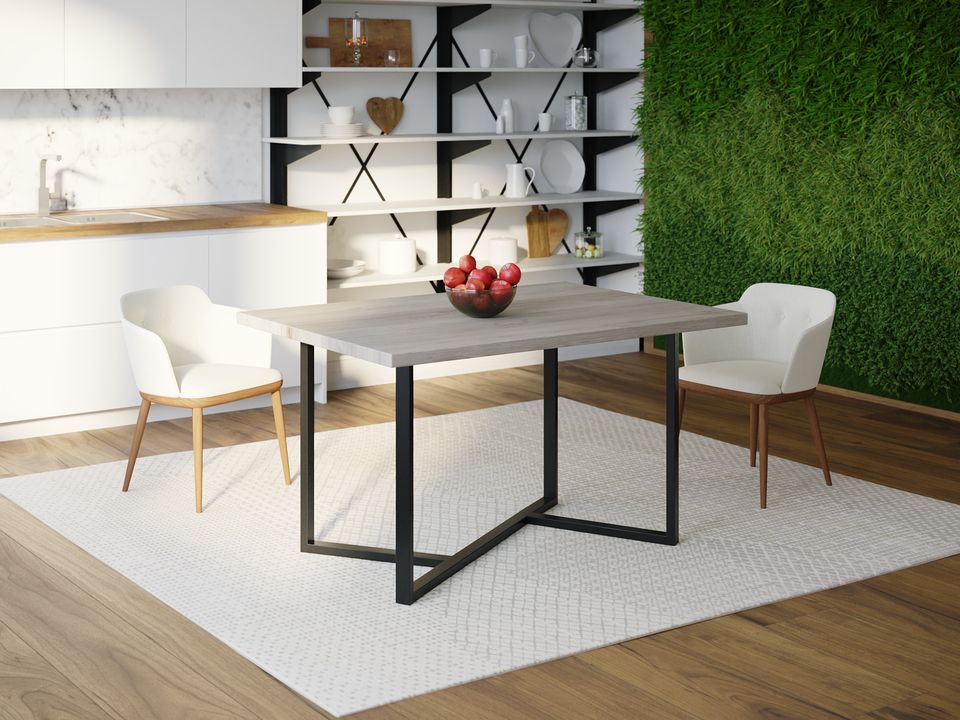 

Обеденный стол Skandi Wood SW038 Аляска 180 х 80 х 75 см МДФ+Шпон Дуб Серый