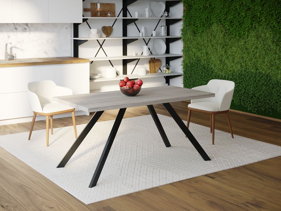 

Обеденный стол Skandi Wood SW091 Колумбия 180 х 80 х 75 см МДФ+Шпон Дуб Серый