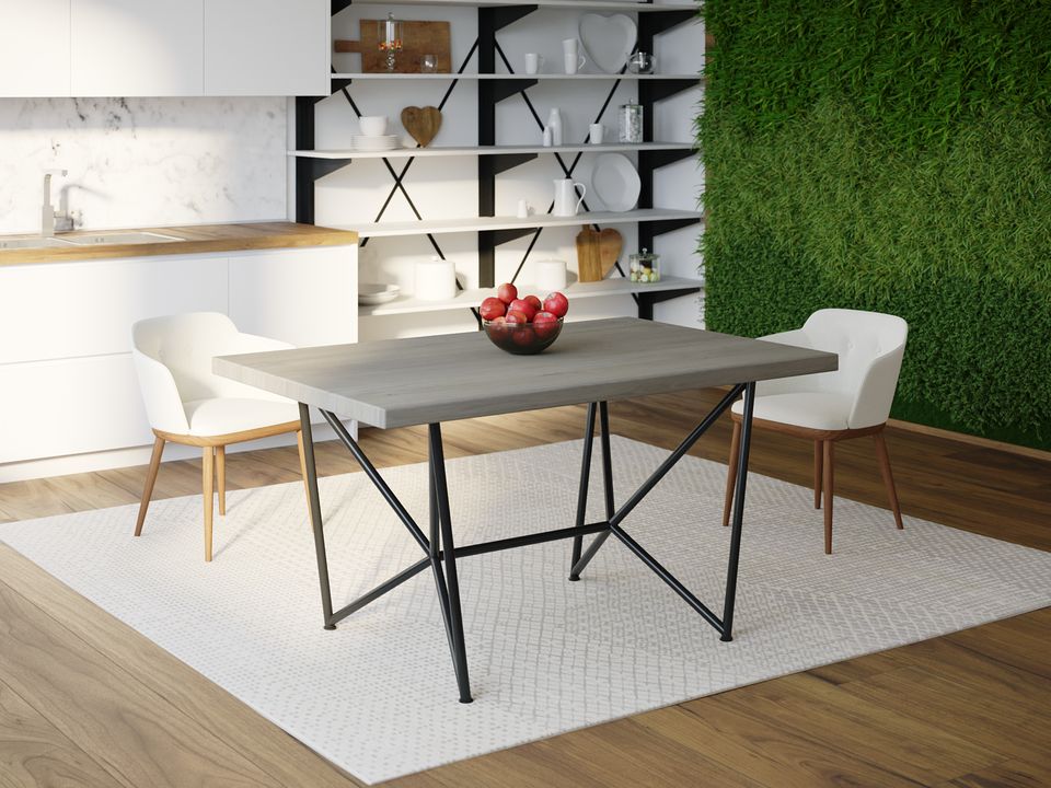 

Обеденный стол Skandi Wood SW084 Гаррисберг 180 х 80 х 75 см МДФ+Шпон Дуб Темно-Cерый