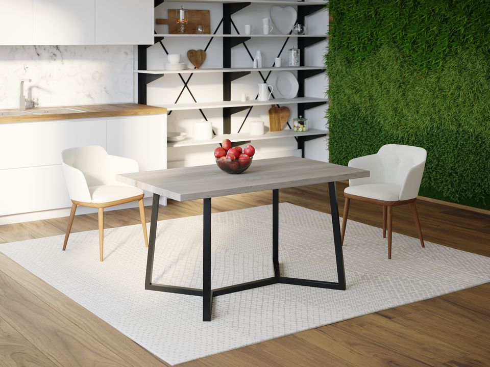 

Обеденный стол Skandi Wood SW064 Луизиана 180 х 80 х 75 см МДФ+Шпон Дуб Серый