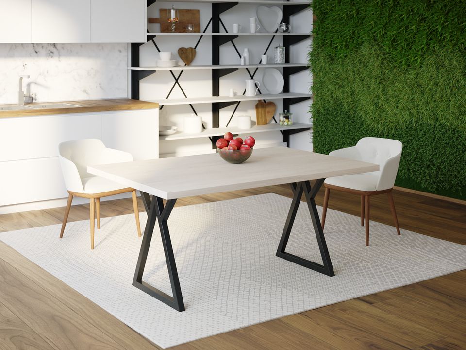 

Обеденный стол Skandi Wood SW097 Бисмарк 180 х 80 х 75 см МДФ+Шпон Дуб Белый