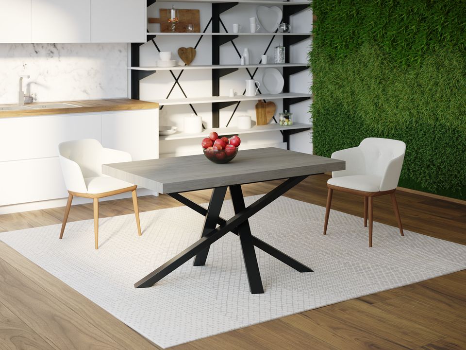 

Обеденный стол Skandi Wood SW048 Колорадо 135 х 80 х 75 см МДФ+Шпон Дуб Темно-Cерый