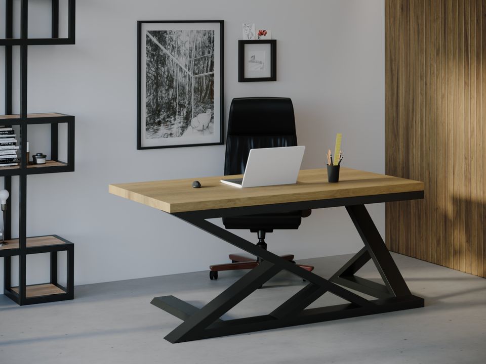 

Компьютерный стол Skandi Wood SW117 Техас 120 х 80 х 75 см МДФ+Шпон Дуб Натуральный