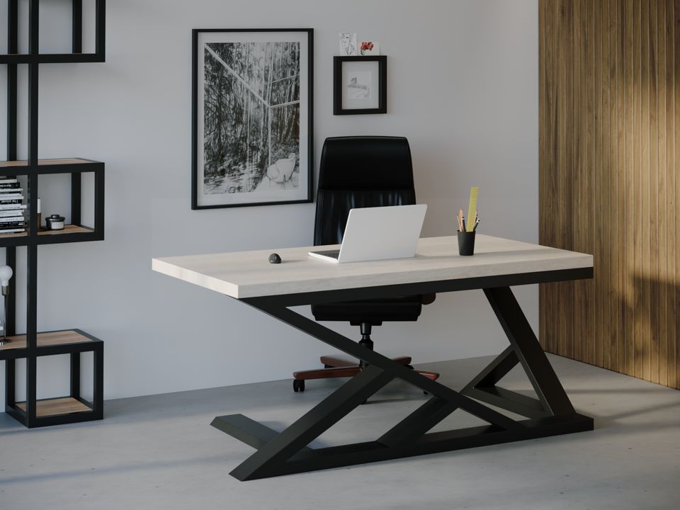 

Компьютерный стол Skandi Wood SW117 Техас 135 х 80 х 75 см МДФ+Шпон Дуб Белый