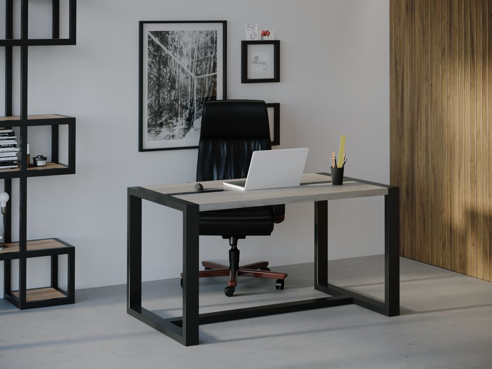 

Компьютерный стол Skandi Wood SW044 Вашингтон 135 х 80 х 75 см МДФ+Шпон Дуб Серый