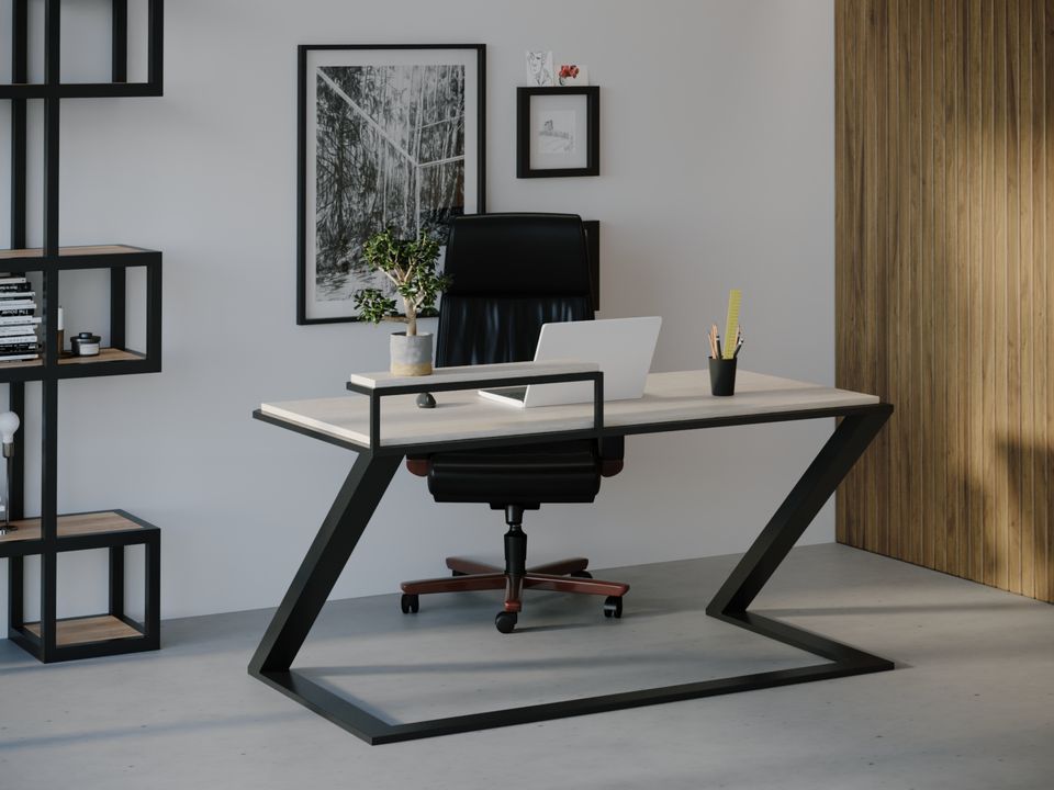 

Компьютерный стол Skandi Wood SW102 Трентон 135 х 80 х 75 см МДФ+Шпон Дуб Белый