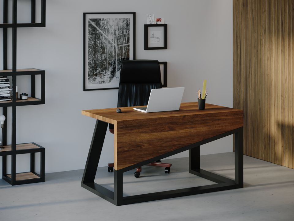 

Компьютерный стол Skandi Wood SW092 Аризона 120 х 80 х 75 см МДФ+Шпон Дуб Коричневый