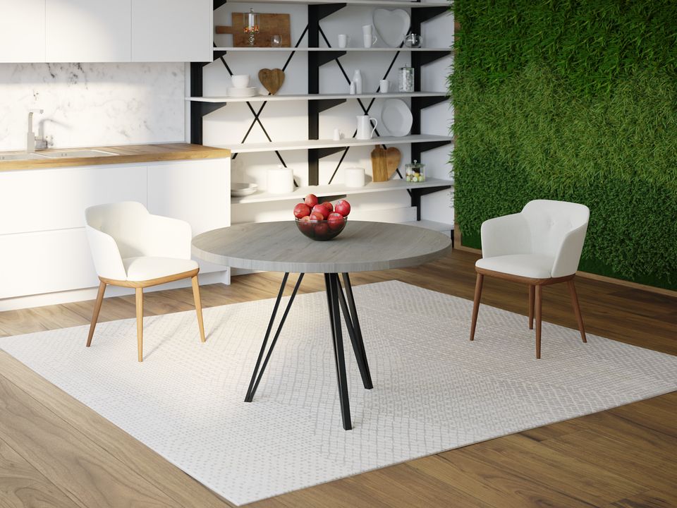 

Обеденный стол Skandi Wood SW068 Мэриленд Круглый ⌀ 75 см МДФ+Шпон Дуб Темно-Cерый