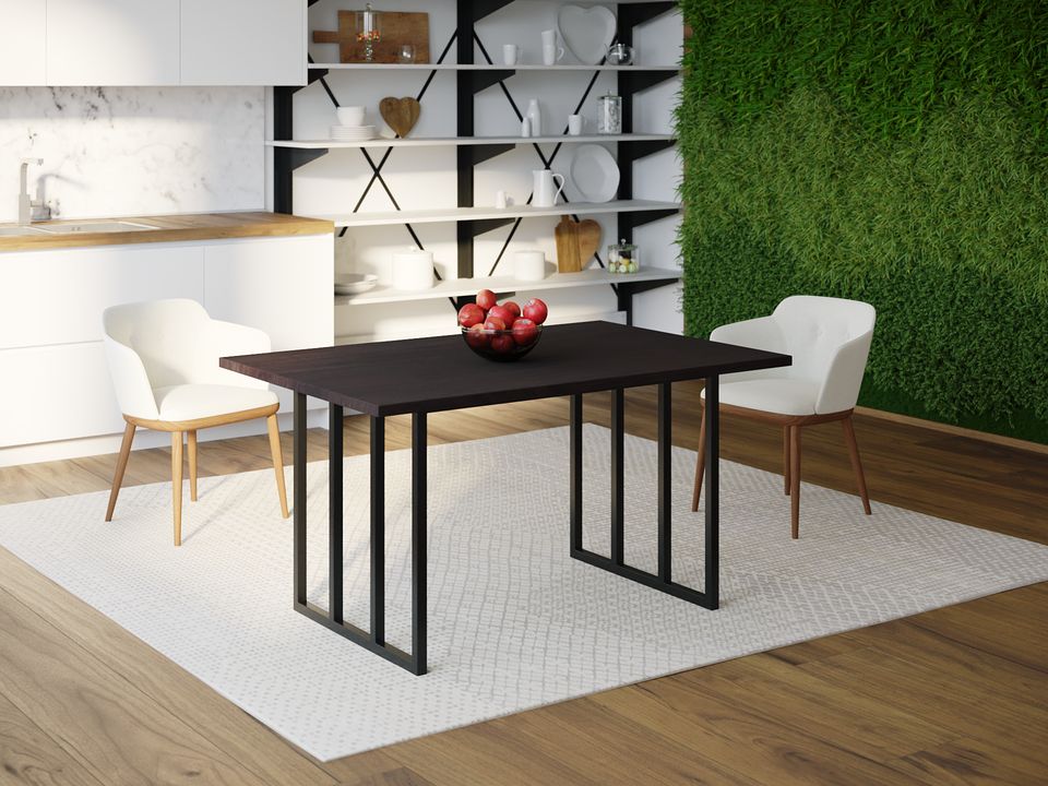 

Обеденный стол Skandi Wood SW101 Атланта 150 х 80 х 75 см МДФ+Шпон Дуб Венге