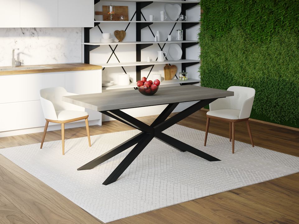 

Обеденный стол Skandi Wood SW037 Айова 120 х 80 х 75 см МДФ+Шпон Дуб Темно-Cерый
