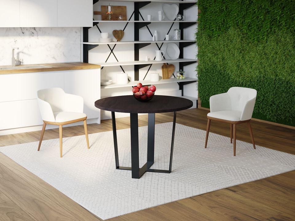 

Обеденный стол Skandi Wood SW080 Огайо Круглый ⌀ 90 см МДФ+Шпон Дуб Венге