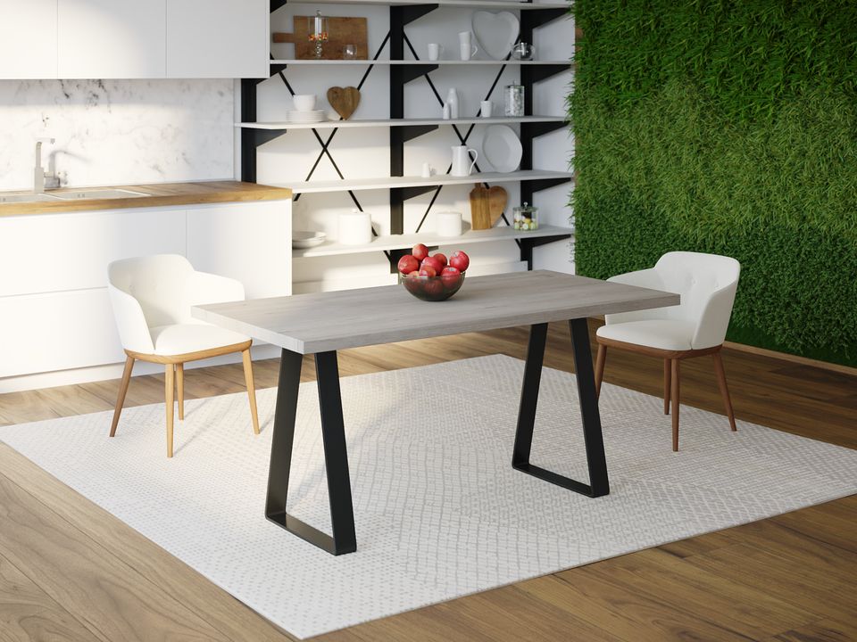 

Обеденный стол Skandi Wood SW088 Провиденс 150 х 80 х 75 см МДФ+Шпон Дуб Серый