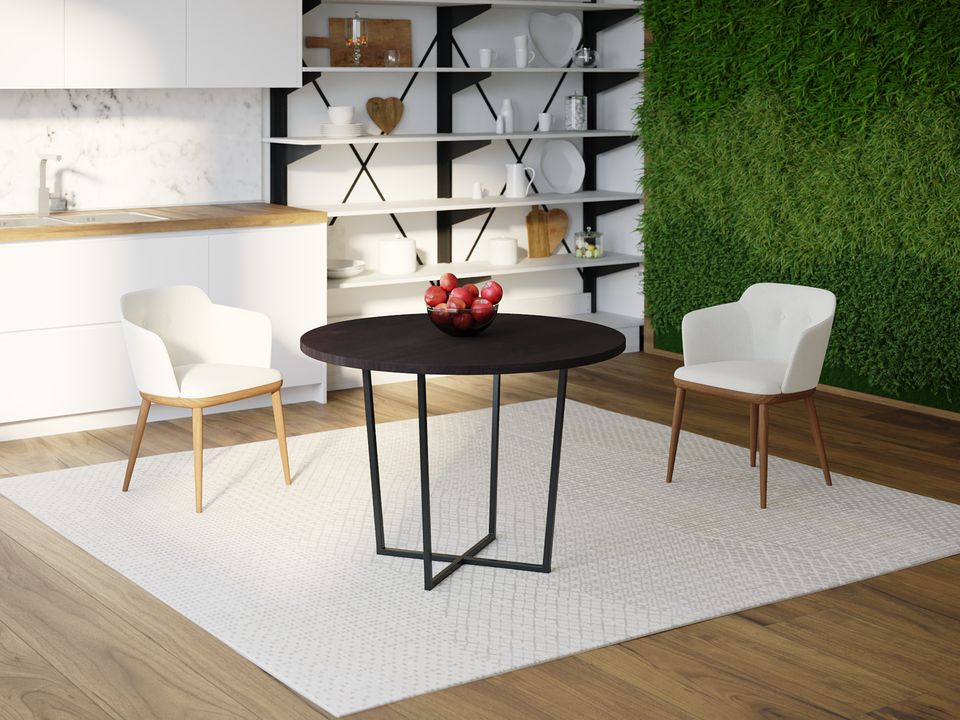 

Обеденный стол Skandi Wood SW085 Дакота Круглый ⌀ 150 см МДФ+Шпон Дуб Венге