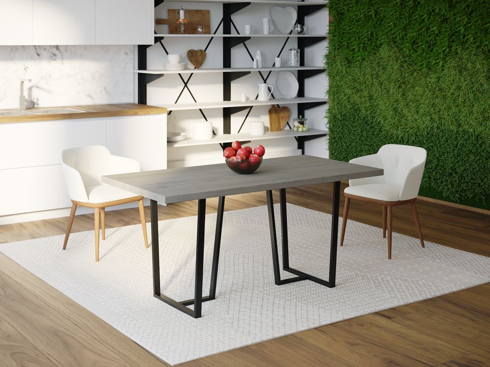 

Обеденный стол Skandi Wood SW094 Колумбус 200 х 80 х 75 см МДФ+Шпон Дуб Темно-Cерый