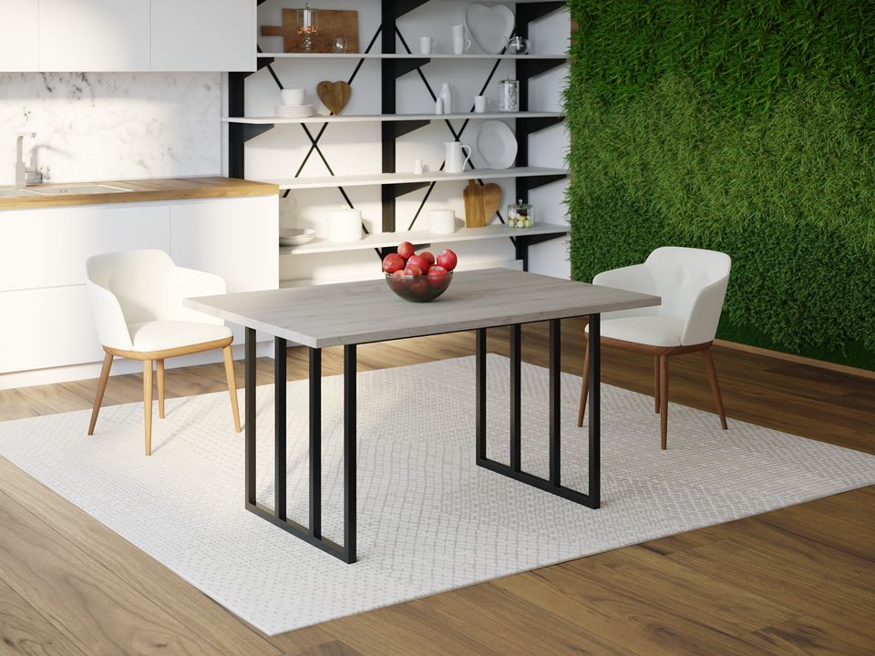 

Обеденный стол Skandi Wood SW101 Атланта 150 х 80 х 75 см МДФ+Шпон Дуб Серый