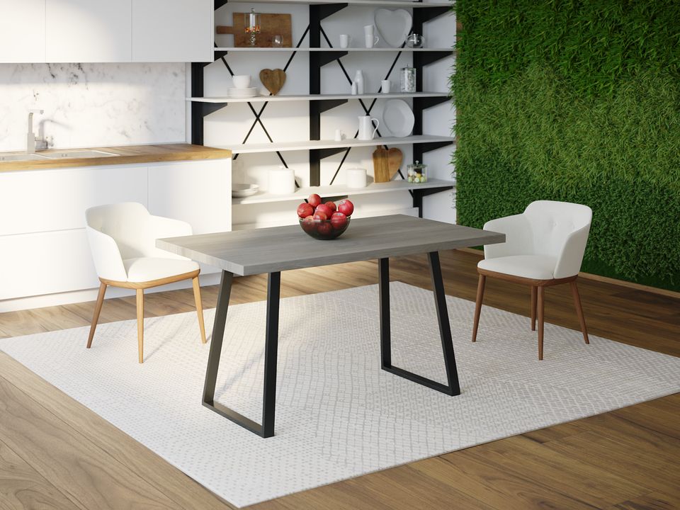 

Обеденный стол Skandi Wood SW055 Массачусетс 150 х 80 х 75 см МДФ+Шпон Дуб Темно-Cерый