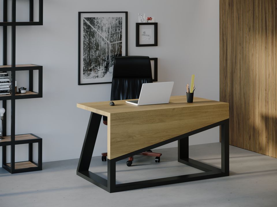 

Компьютерный стол Skandi Wood SW092 Аризона 120 х 80 х 75 см МДФ+Шпон Дуб Натуральный