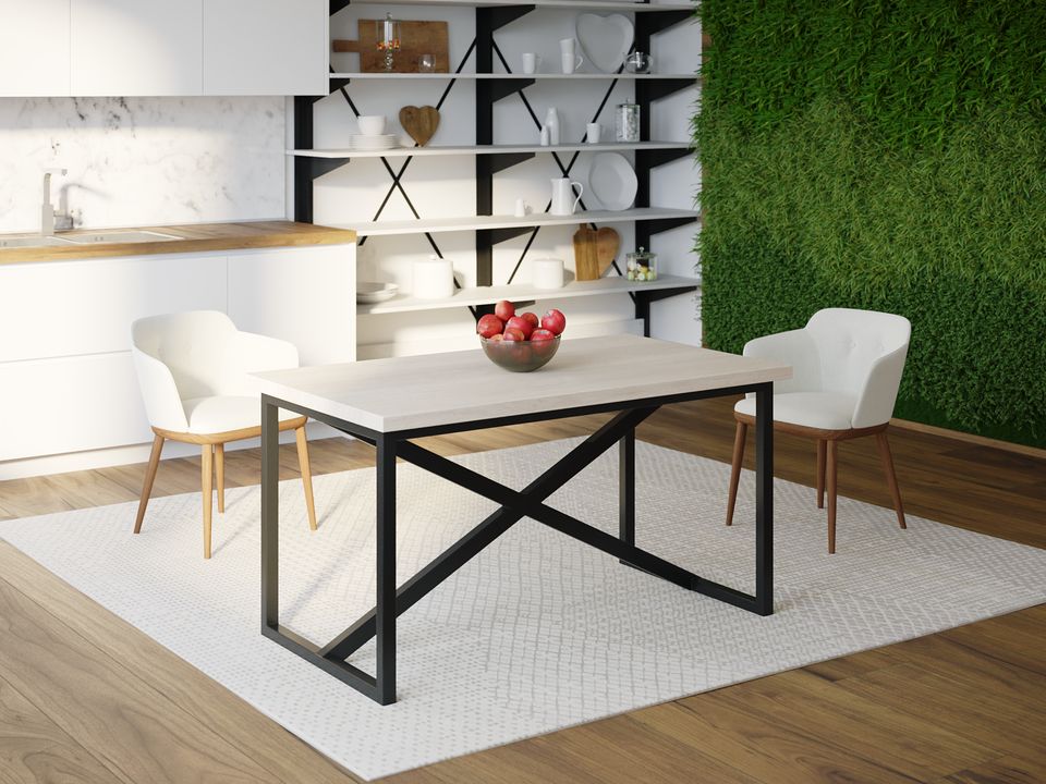 

Обеденный стол Skandi Wood SW082 Оклахома-сити 180 х 80 х 75 см МДФ+Шпон Дуб Белый
