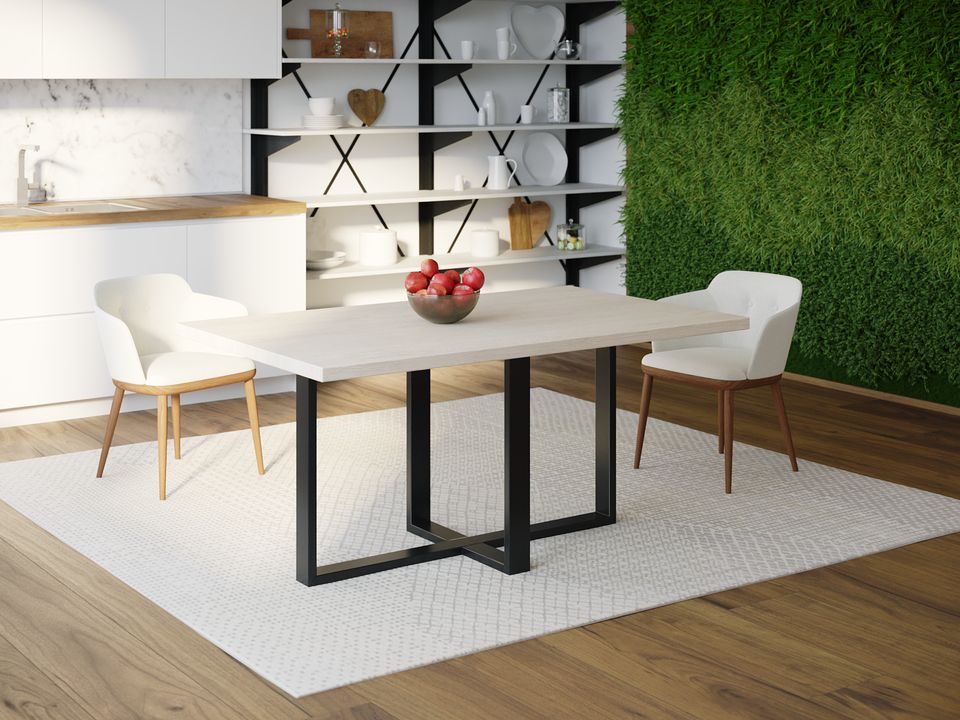 

Обеденный стол Skandi Wood SW099 Роли 150 х 80 х 75 см МДФ+Шпон Дуб Белый