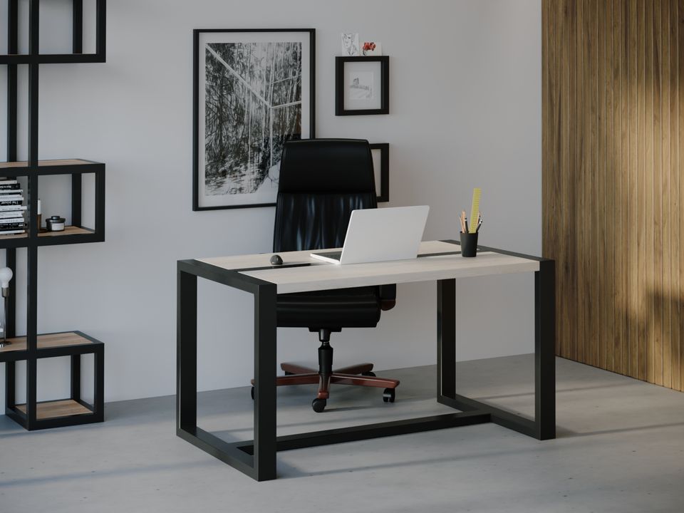 

Компьютерный стол Skandi Wood SW044 Вашингтон 120 х 80 х 75 см МДФ+Шпон Дуб Белый