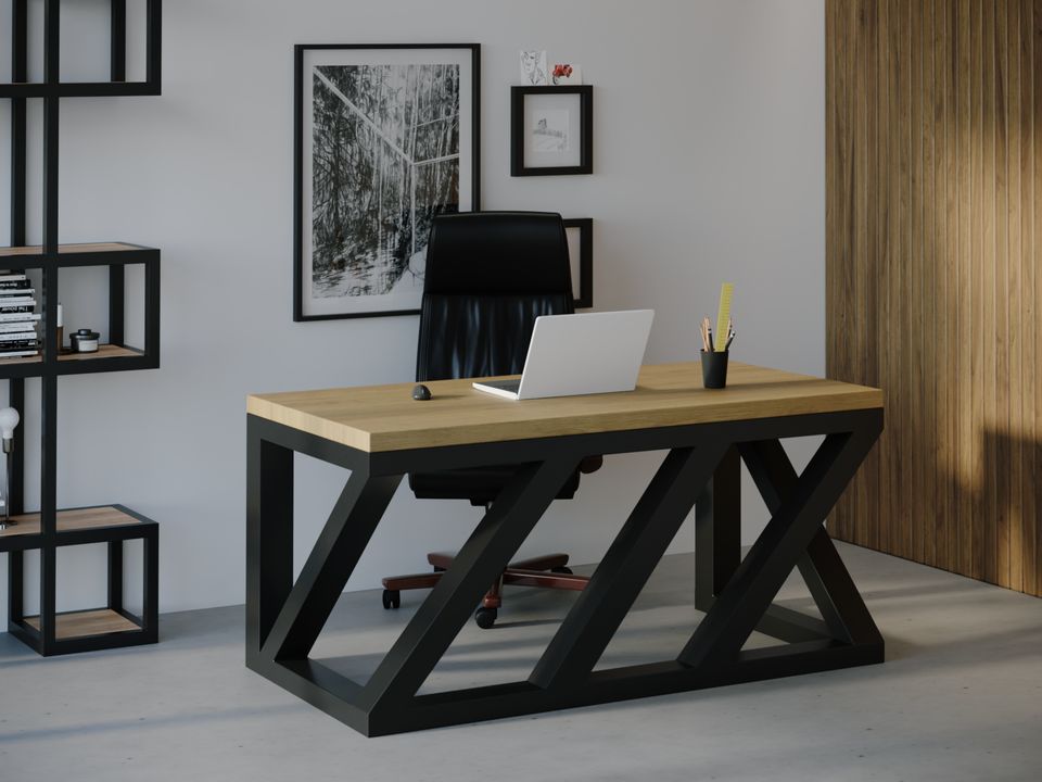 

Компьютерный стол Skandi Wood SW105 Виргиния 150 х 80 х 75 см МДФ+Шпон Дуб Натуральный