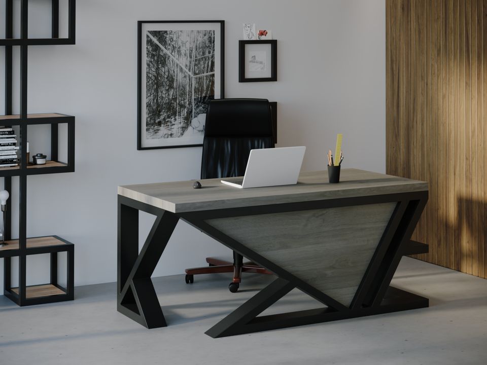 

Компьютерный стол Skandi Wood SW118 Юта 180 х 80 х 75 см МДФ+Шпон Дуб Темно-Cерый