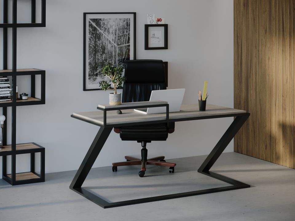 

Компьютерный стол Skandi Wood SW102 Трентон 200 х 80 х 75 см МДФ+Шпон Дуб Серый