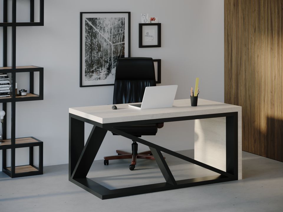 

Компьютерный стол Skandi Wood SW107 Индиана 120 х 80 х 75 см МДФ+Шпон Дуб Белый