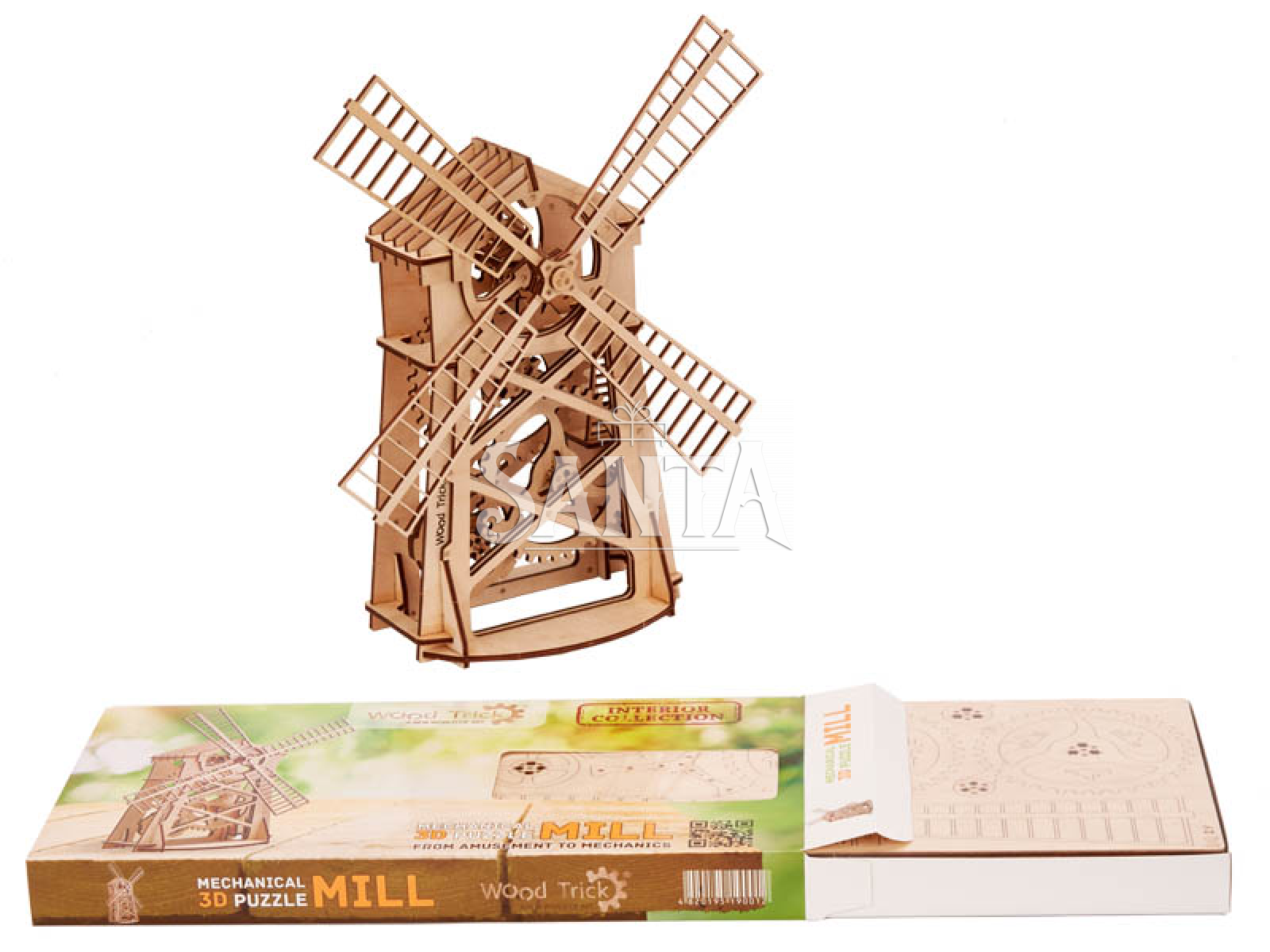 

Деревянный механический конструктор Wood Trick Мельница.Техника сборки - 3d пазл