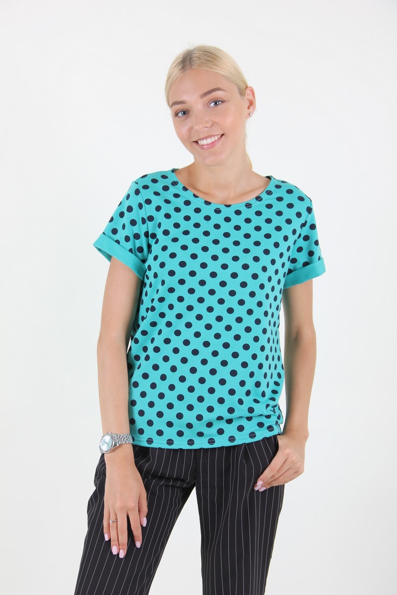 

Футболка женская MissFashion 7053 (Бирюзовый, Футболка женская MissFashion 7053 (Бирюзовый 46)
