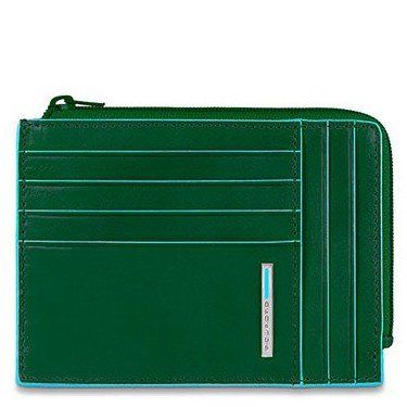 

Зеленая кожаная кредитница Piquadro Blue Square