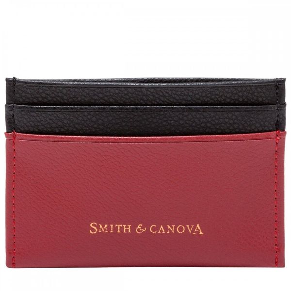 

Кожаный картхолдер Smith and Canova 26827 Devere (Red-Black)