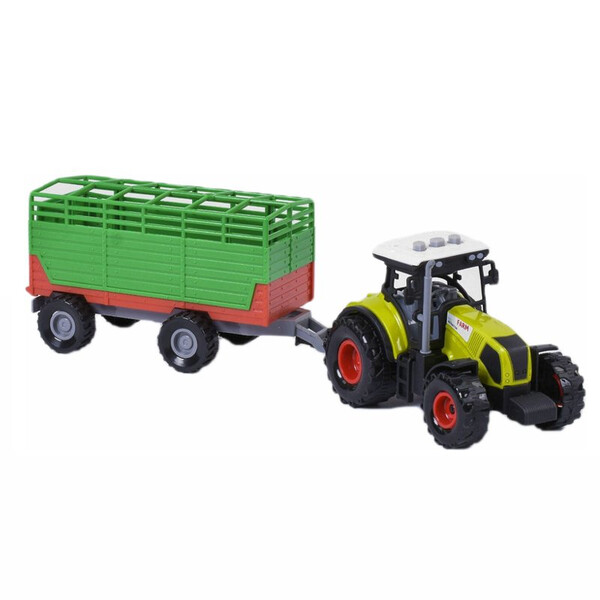 

Трактор с прицепом игрушка детская Farm Truck Set инерционный со звуками и светом 36 см Зеленый (r78782)