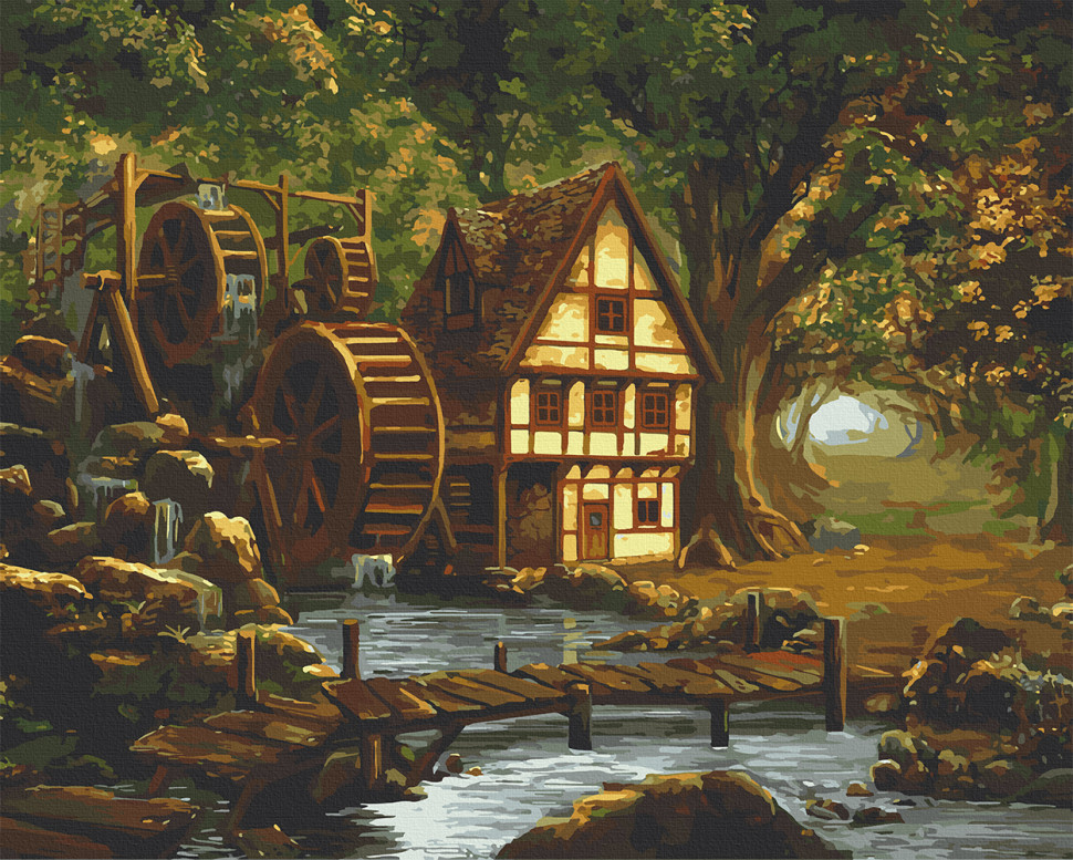 

Картина по номерам ART CRAFT 10543 38*50 см Мельница в заколдованном лесу