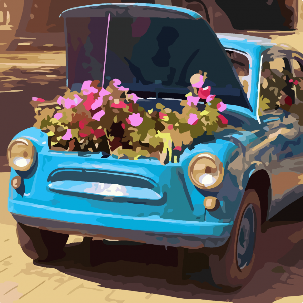 

Картина по номерам ART CRAFT 10517 40*40 см Цветочное ретро