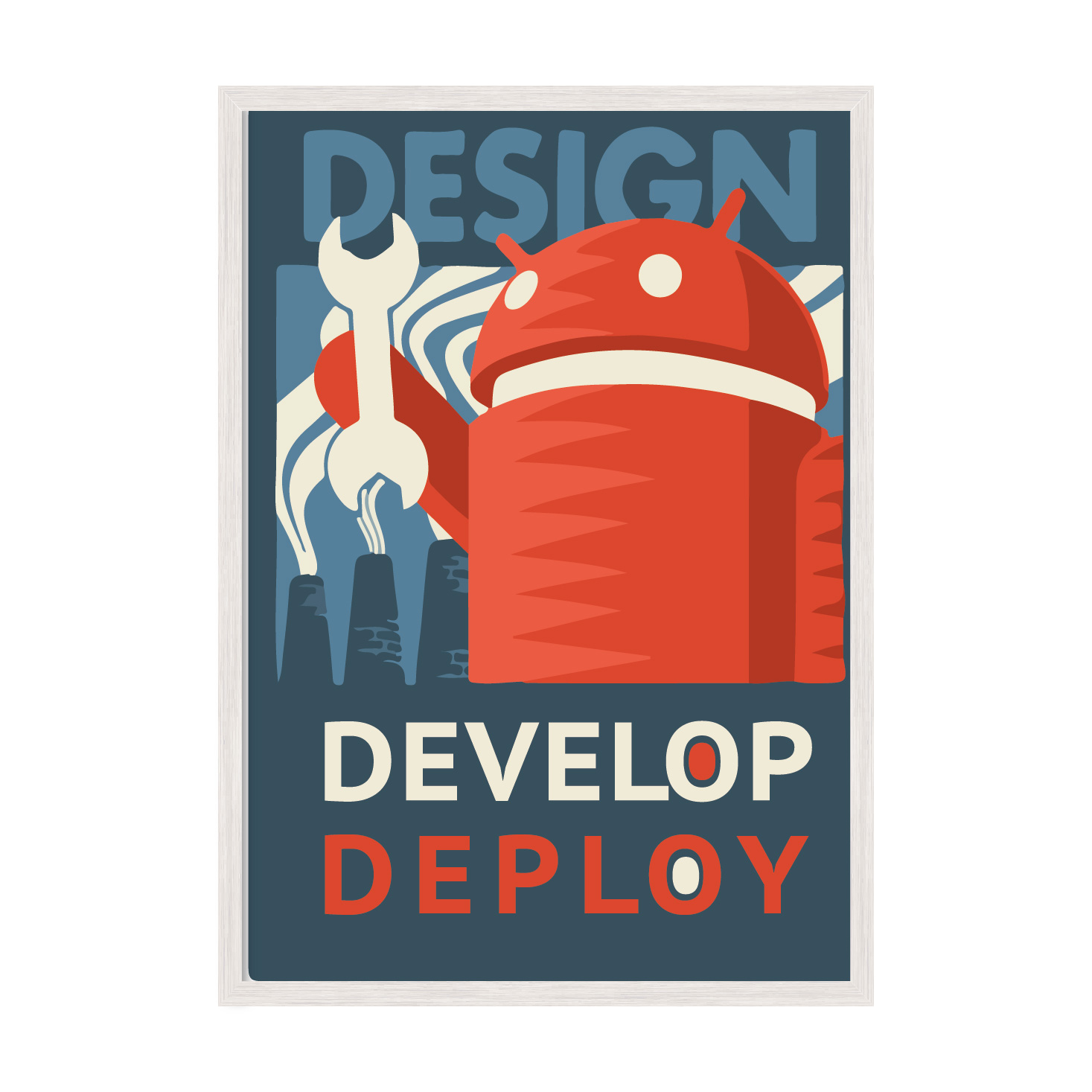 

Постер в рамке MY POSTER 596х840 мм White "Android Art"
