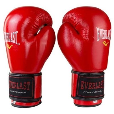 

Боксерские перчатки Everlast кожаные красные 8oz 3Strap (SKL11-281309)